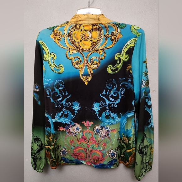 Alfani blouse, colorful, beautiful, petite medium PM - Picture 3 of 3